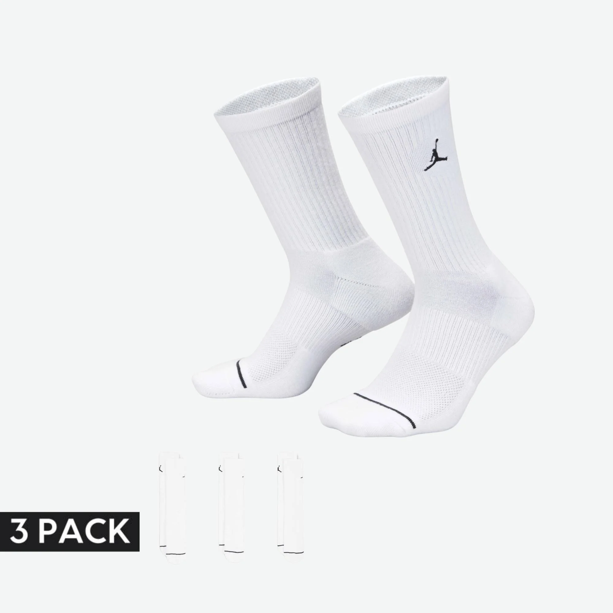 Φωτογραφία προϊόντος: JORDAN EVERYDAY CREW 3 PACK SOCKS - WHITE - 2940590-DX9632-100