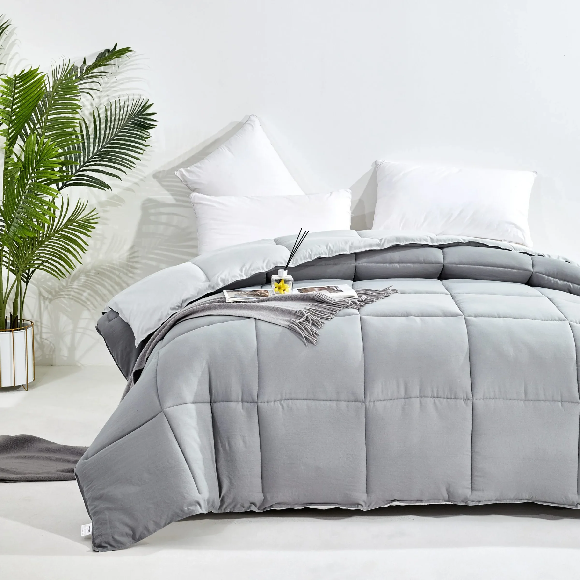 Φωτογραφία προϊόντος: MATTEX ΠΑΠΛΩΜΑ 2 ΟΨΕΩΝ ARIEL COULPA MONO GREY-LIGHT GREY 160X240cm