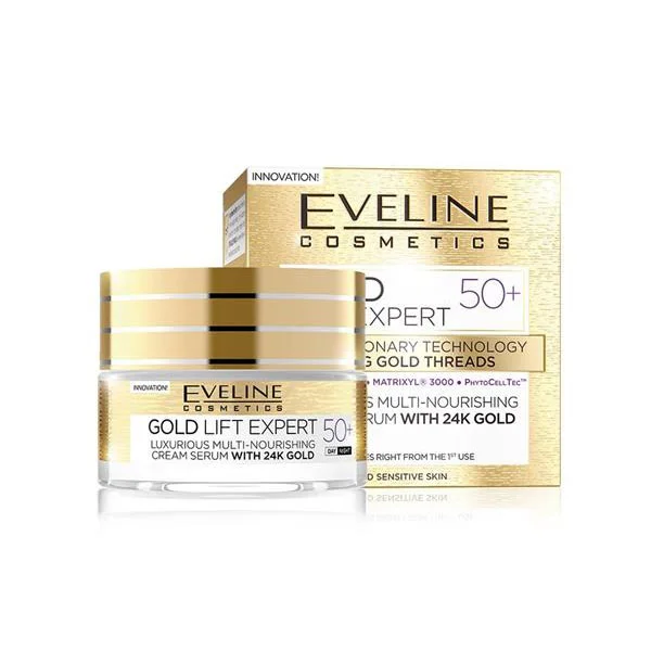 Φωτογραφία προϊόντος: ΚΡΕΜΑ ΠΡΟΣΩΠΟΥ GOLD LIFT EXPERT 24h, 50+ - Eveline