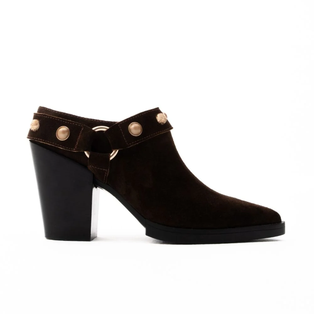 Φωτογραφία προϊόντος: Iris Shoes Γυναικεία Western mules Taty106 από Δέρμα καστόρι σε Σοκολάτα χρώμα