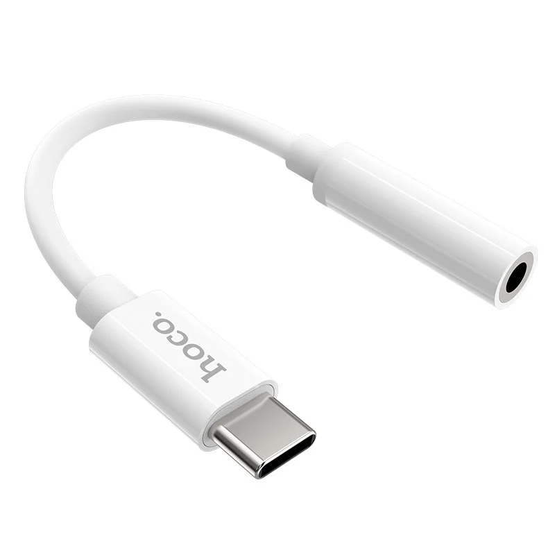 Φωτογραφία προϊόντος: Αντάπτορας Hoco LS30 USB-C σε 3.5mm Θηλυκό Λευκό Συμβατός με όλες τις Συσκευές