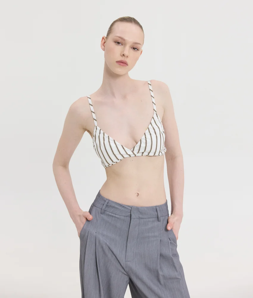 Φωτογραφία προϊόντος: Suzanne Printed Bralette - Brown/Black Stripes SunSetGo.