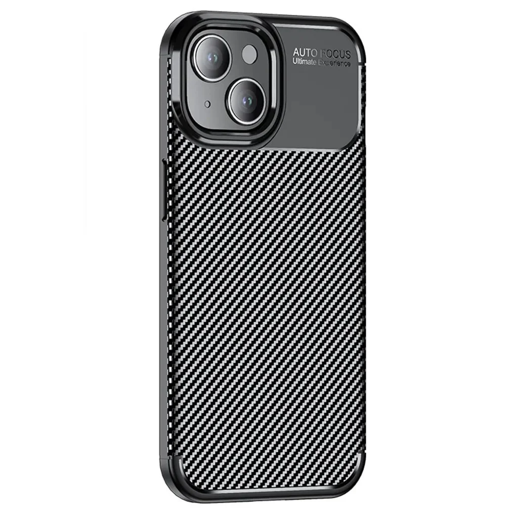 Φωτογραφία προϊόντος: Hoco Θήκη Ancus AutoFocus Carbon Fiber για Apple iPhone 15 Plus Μαύρη