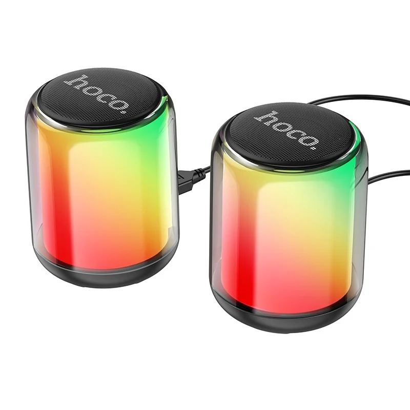 Φωτογραφία προϊόντος: Ηχείο Wireless Hoco BS56 Colorful 2-in-1 BT V5.2 2x5W, FM, USB και 3.5mm 12 x Lighting Effects