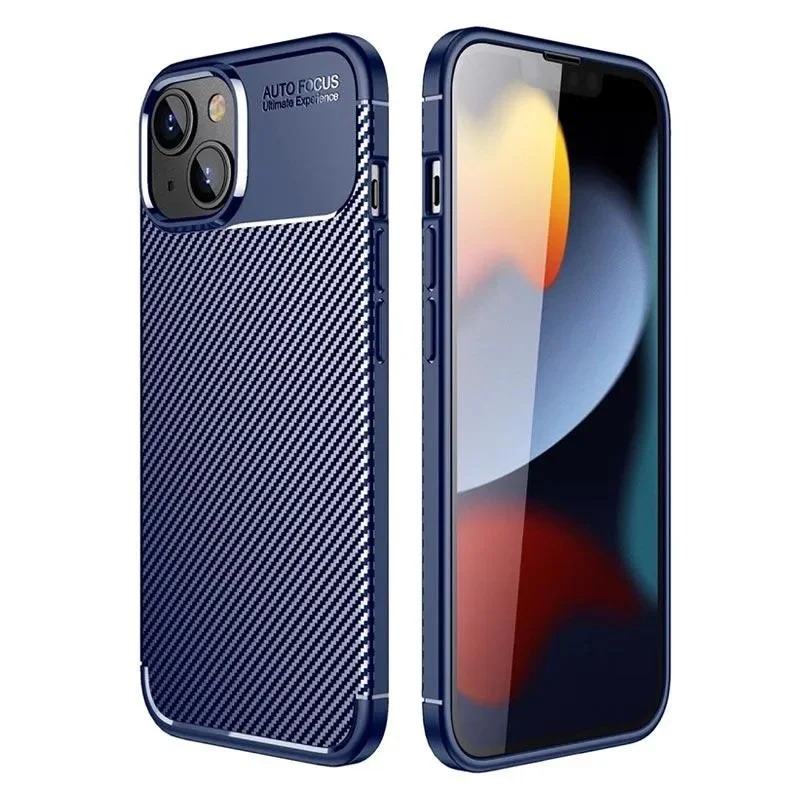 Φωτογραφία προϊόντος: Θήκη Ancus AutoFocus Carbon Fiber για Apple iPhone 14 Plus Μπλε