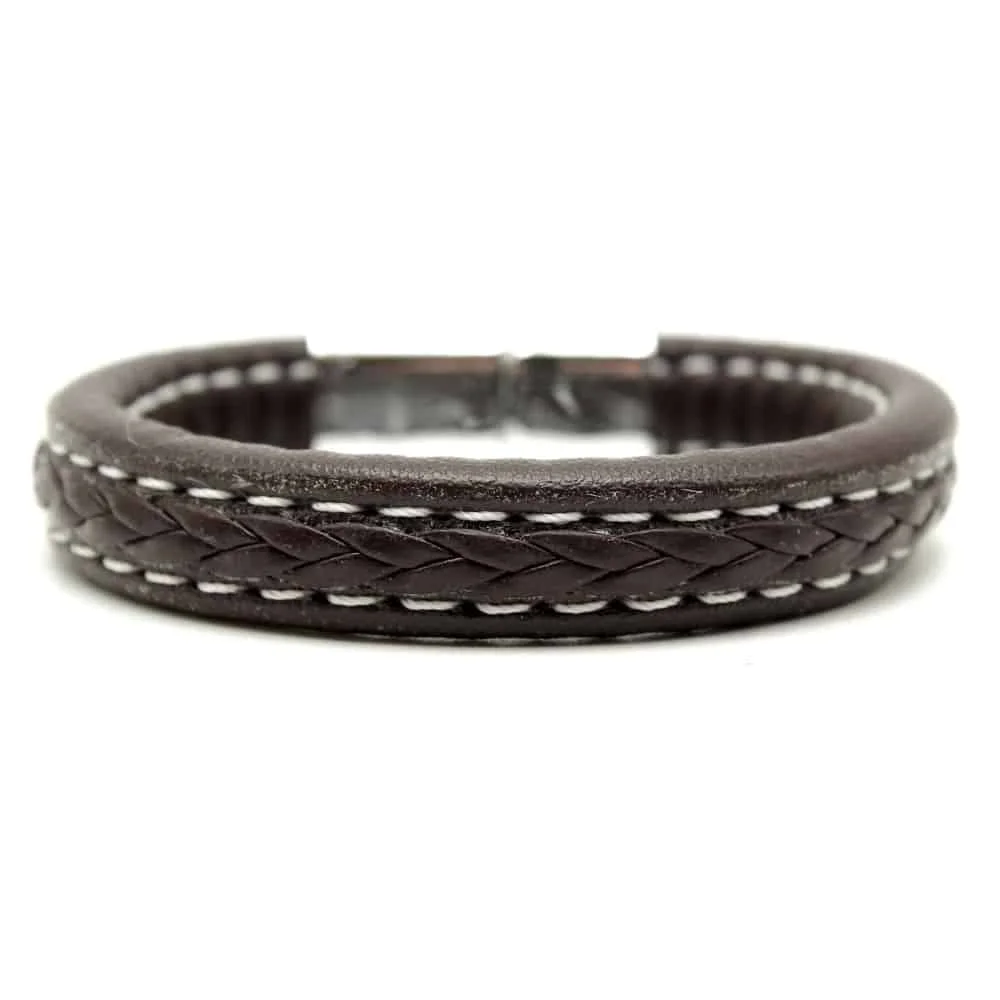 Φωτογραφία προϊόντος: Nire Αντρικό βραχιόλι δερμάτινο σε καφέ χρώμα NRMB0028