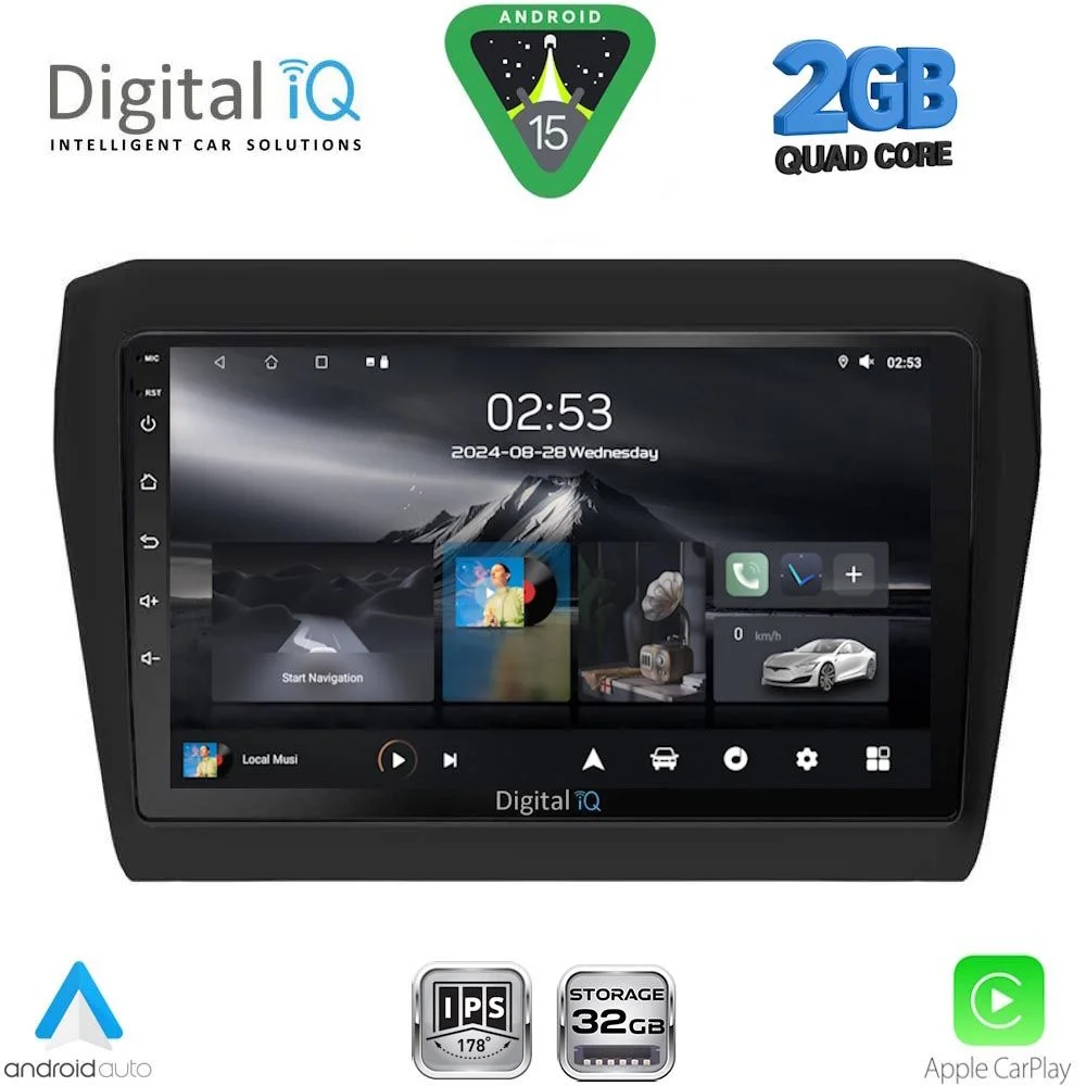 Φωτογραφία προϊόντος: DIGITAL IQ RSD 1686_CPA (9inc) MULTIMEDIA TABLET for SUZUKI SWIFT mod. 2017-2026