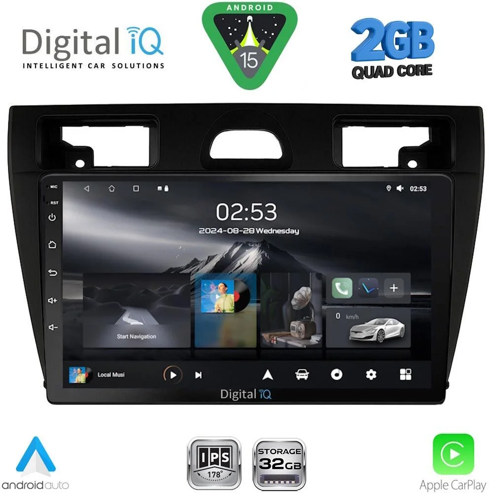 Φωτογραφία προϊόντος: DIGITAL IQ RSD 1153BL_CPA (9inc) MULTIMEDIA TABLET for FORD FIESTA mod. 2005-2008 (BLACK)