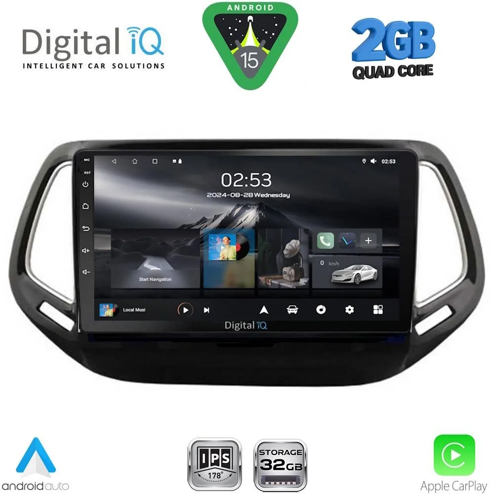 Φωτογραφία προϊόντος: DIGITAL IQ RSD 1278_CPA (10inc) MULTIMEDIA TABLET for JEEP COMPASS mod. 2016-2021