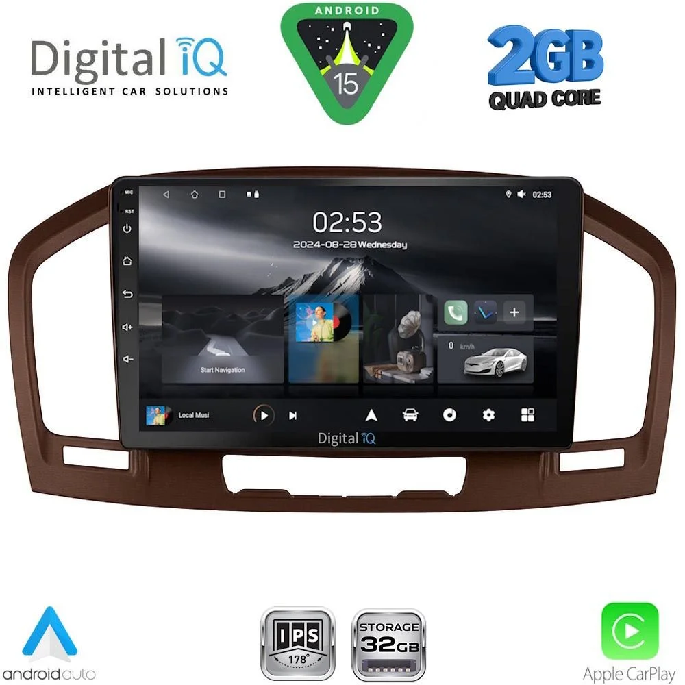 Φωτογραφία προϊόντος: DIGITAL IQ RSD 1491BR_CPA (9inc) MULTIMEDIA TABLET for OPEL INSIGNIA mod.2008-2013 (BROWN)