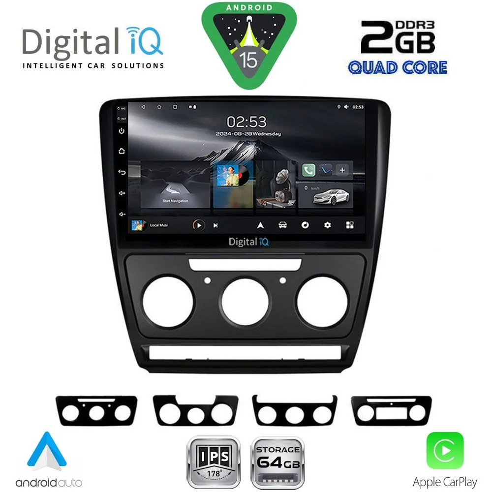 Φωτογραφία προϊόντος: DIGITAL IQ RSD 1595BL_CPA (10inc) MULTIMEDIA TABLET for SKODA OCTAVIA 5 mod. 2005-2012 (BLACK)