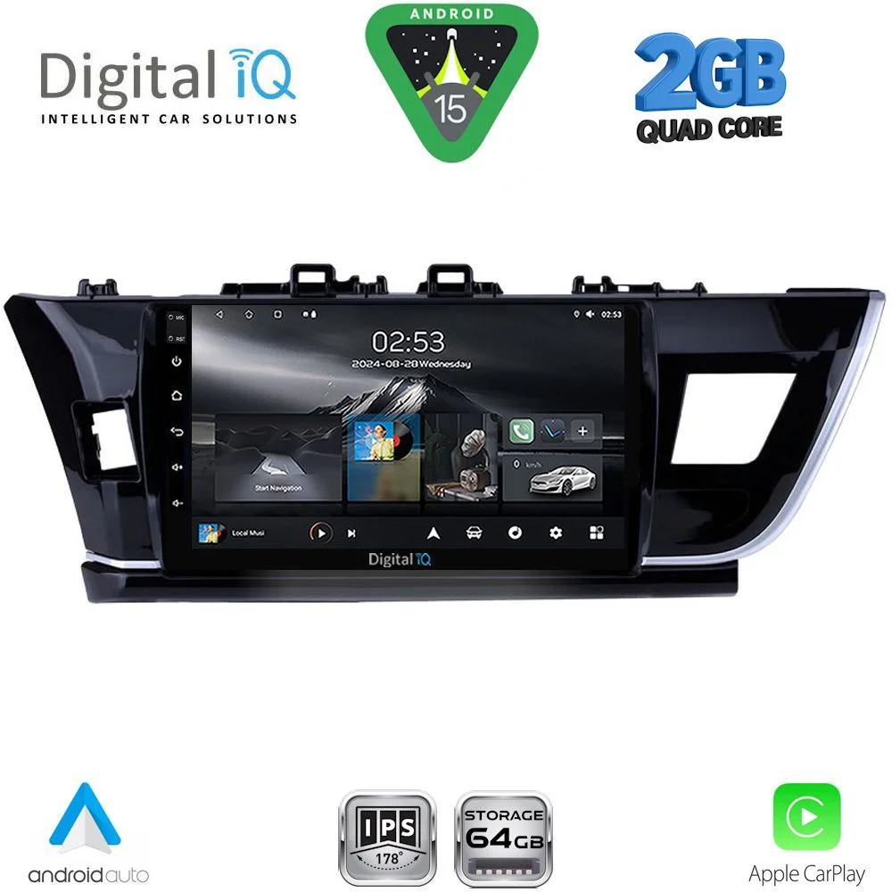 Φωτογραφία προϊόντος: DIGITAL IQ RSD 1714BIG_CPA (10inc) MULTIMEDIA TABLET for TOYOTA COROLLA mod. 2013-2016