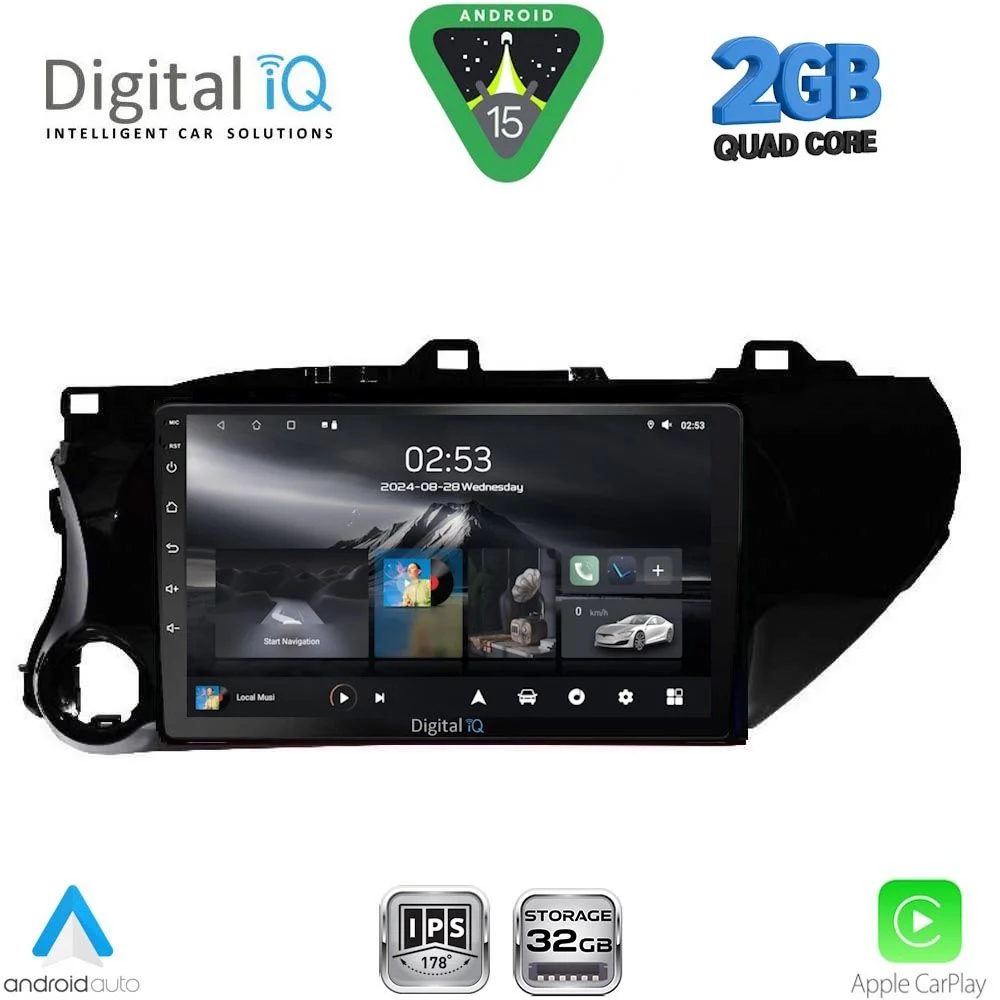 Φωτογραφία προϊόντος: DIGITAL IQ RSD 1721_CPA (10inc) MULTIMEDIA TABLET for TOYOTA HILUX mod. 2017-2026