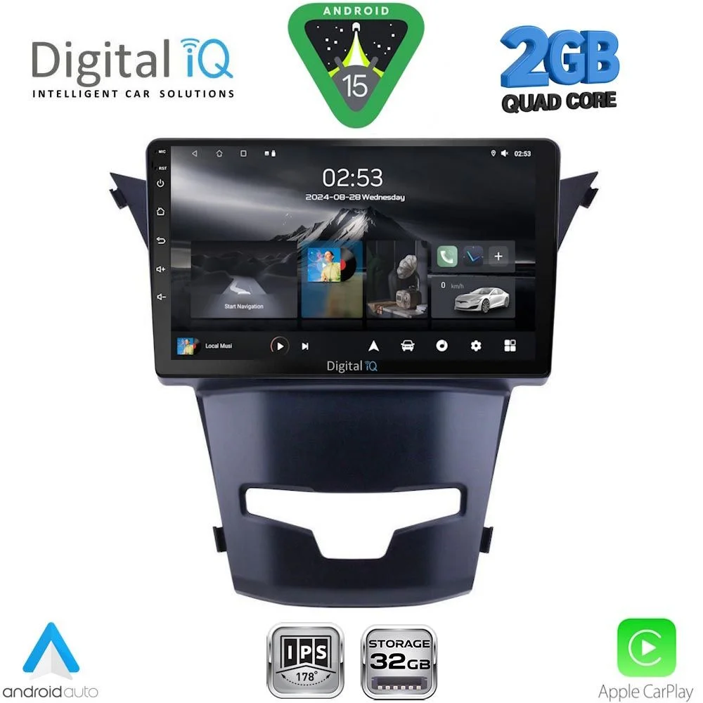 Φωτογραφία προϊόντος: DIGITAL IQ RSD 1653_CPA (9inc) MULTIMEDIA TABLET for SSANGYONG KORANDO mod. 2014-2019