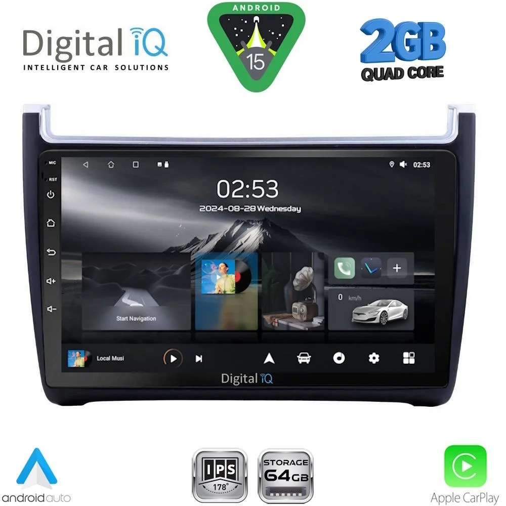Φωτογραφία προϊόντος: DIGITAL IQ RSD 1757_CPA (9inc) MULTIMEDIA TABLET for VW POLO mod. 2014-2017