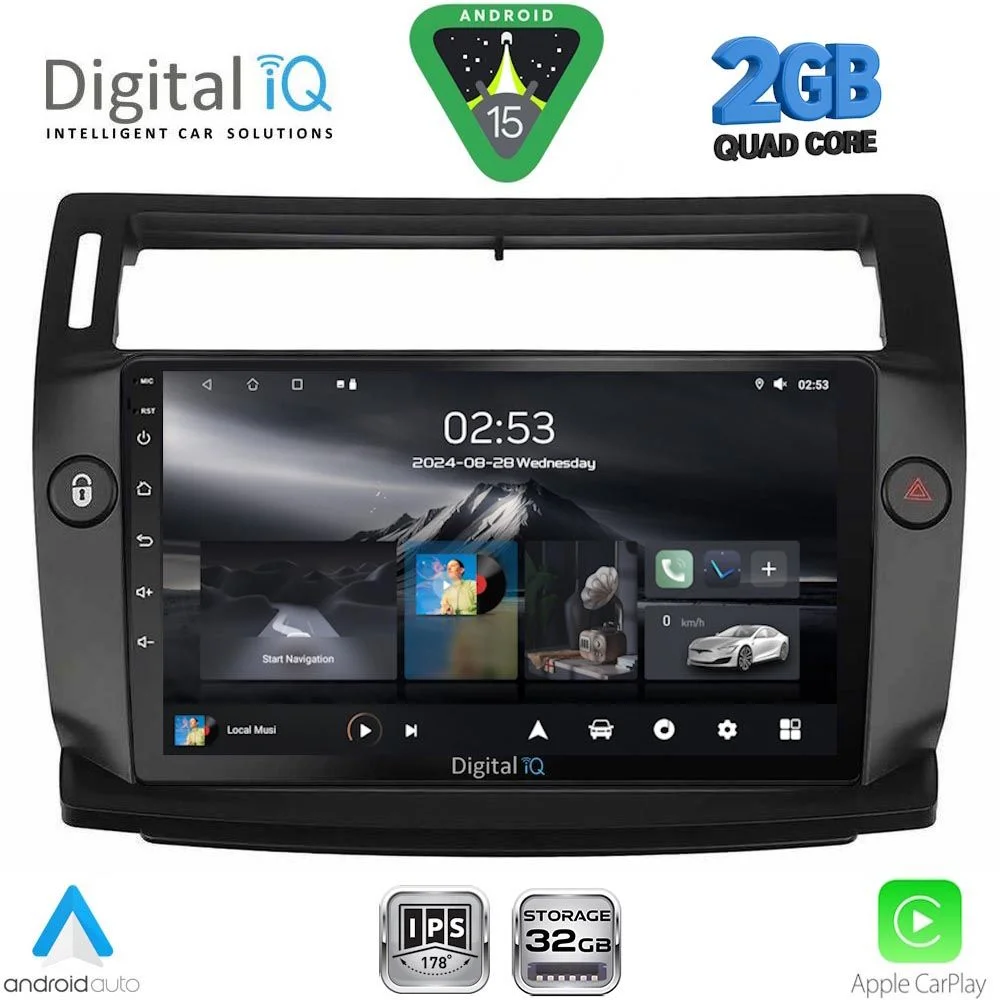 Φωτογραφία προϊόντος: DIGITAL IQ RSD 1084BL_CPA (9inc) MULTIMEDIA TABLET for CITROEN C4 mod. 2004-2011 (BLACK)