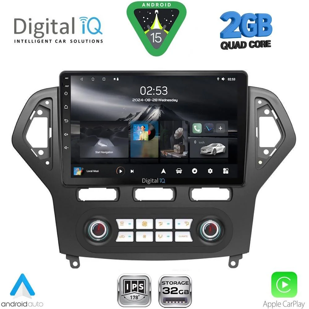 Φωτογραφία προϊόντος: DIGITAL IQ RSD 1162_CPA CLIMA (10inc) MULTIMEDIA TABLET for FORD MONDEO mod. 2007-2011