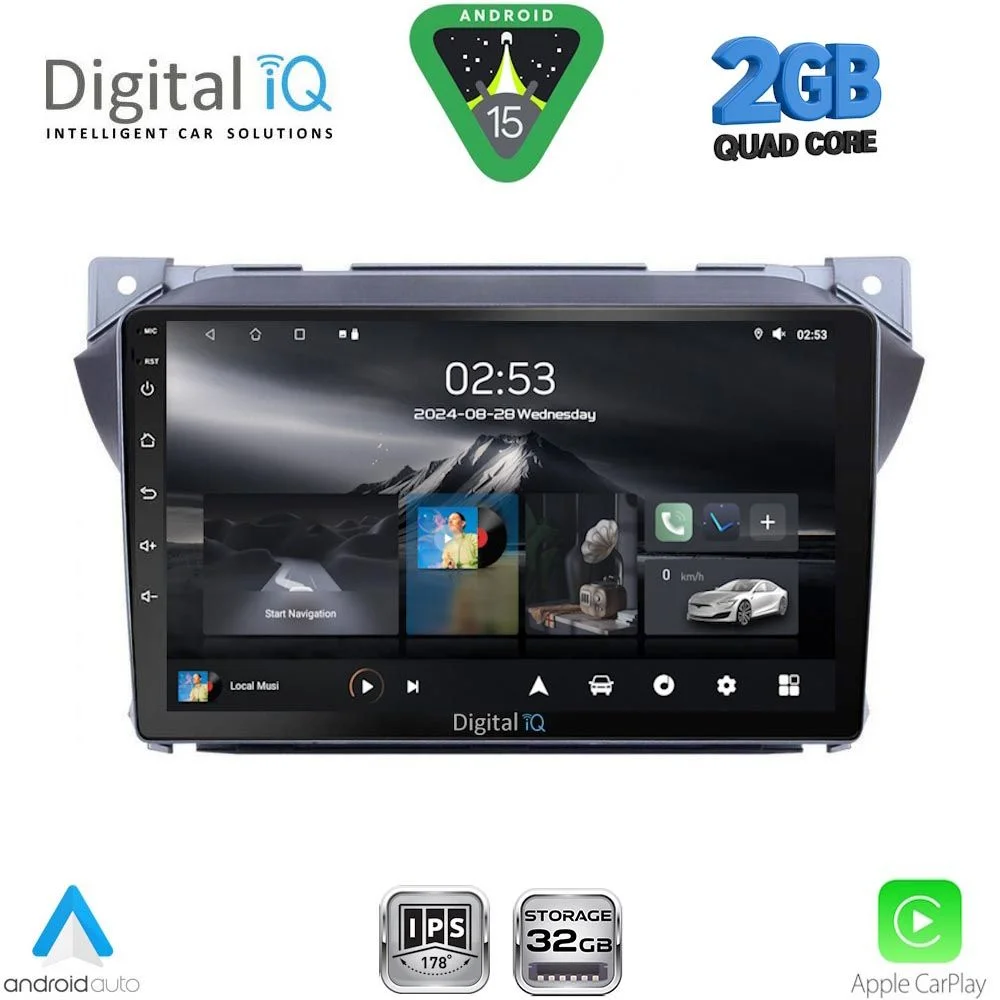 Φωτογραφία προϊόντος: DIGITAL IQ RSD 1670_CPA (9inc) MULTIMEDIA TABLET for SUZUKI ALTO - NISSAN PIXO mod. 2009-2014