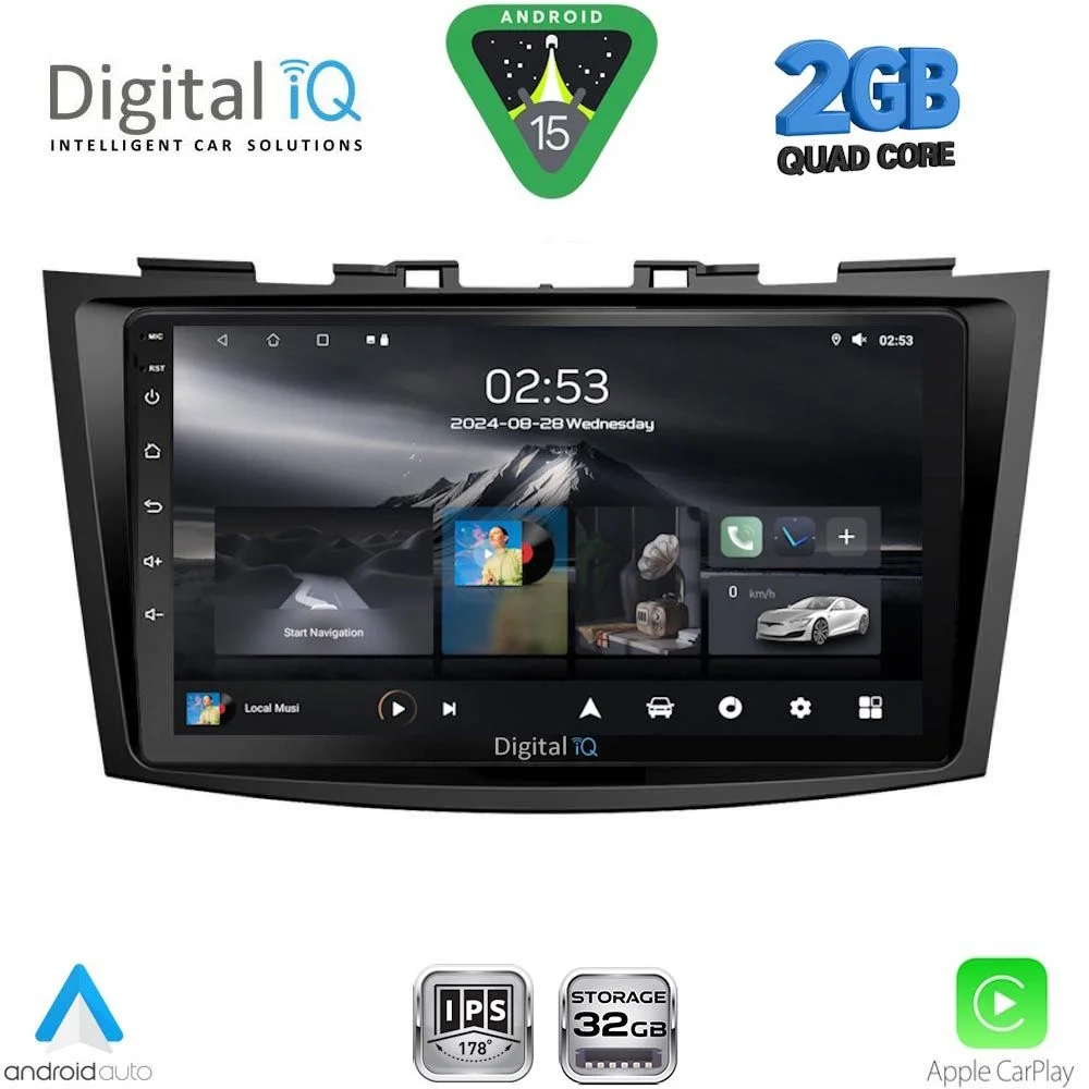 Φωτογραφία προϊόντος: DIGITAL IQ RSD 1685_CPA (9inc) MULTIMEDIA TABLET for SUZUKI SWIFT mod. 2011-2016