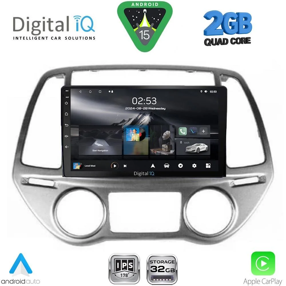 Φωτογραφία προϊόντος: DIGITAL IQ RSD 1227_CPA CLIMA (9inc) MULTIMEDIA TABLET for HYUNDAI i20 mod. 2008-2012