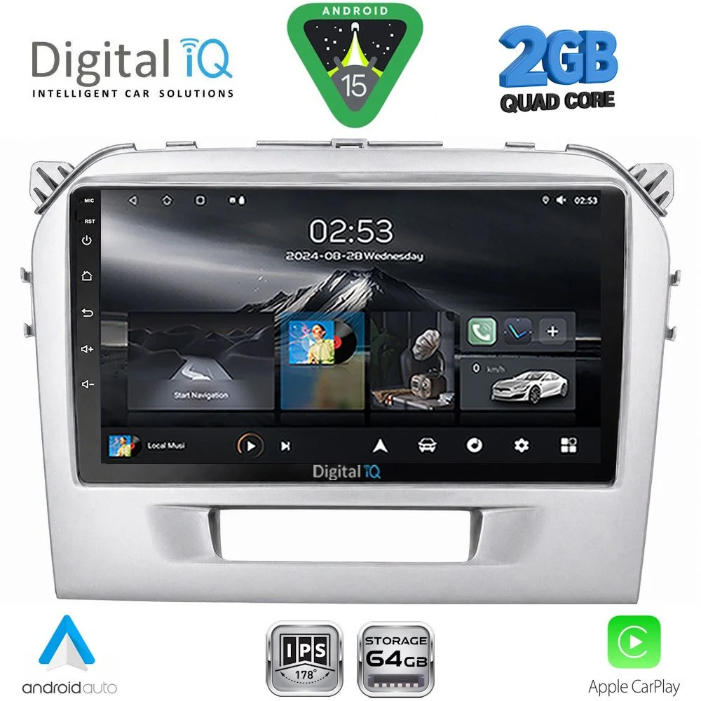 Φωτογραφία προϊόντος: DIGITAL IQ RSD 1697SL_CPA (9inc) MULTIMEDIA TABLET for SUZUKI VITARA mod. 2016-2025 (SILVER)