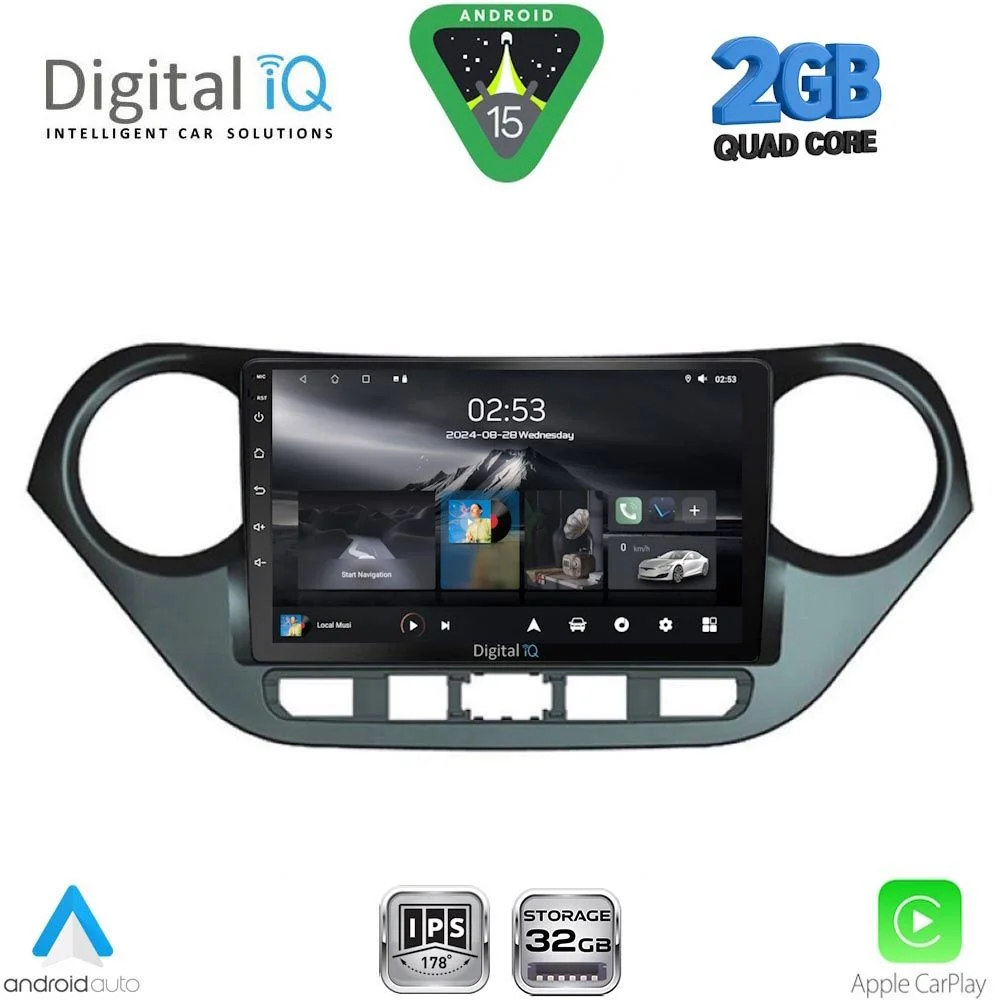Φωτογραφία προϊόντος: DIGITAL IQ RSD 1224_CPA (9inc) MULTIMEDIA TABLET for HYUNDAI i10 mod. 2014-2020