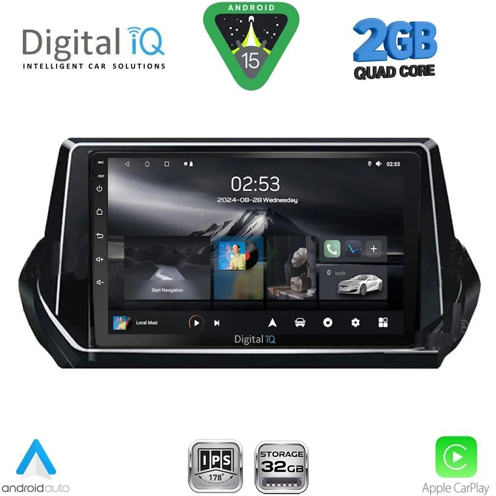 Φωτογραφία προϊόντος: DIGITAL IQ RSD 1509_CPA (9inc) MULTIMEDIA TABLET for PEUGEOT 208 - 2008 mod. 2021-2026