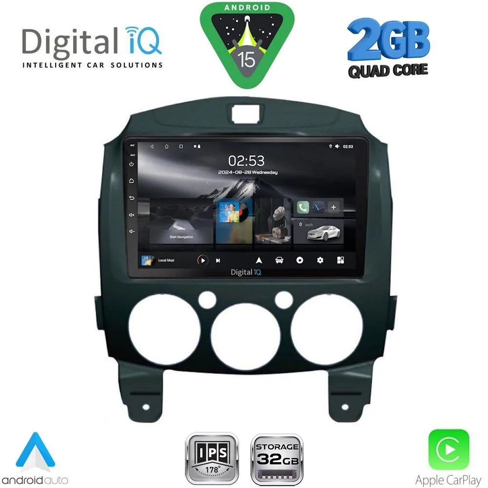 Φωτογραφία προϊόντος: DIGITAL IQ RSD 1361_CPA (9inc) MULTIMEDIA TABLET for MAZDA 2 mod. 2007-2014