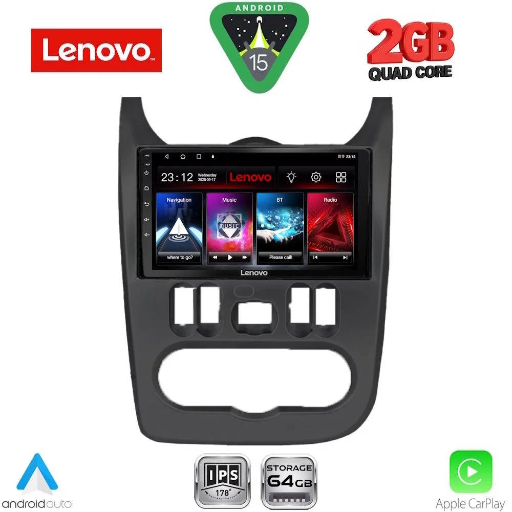 Φωτογραφία προϊόντος: LENOVO LVD 2101BL_CPA (9inc) MULTIMEDIA TABLET for DACIA DUSTER – LOGAN – SANDERO mod. 2006-2012 (BLACK)