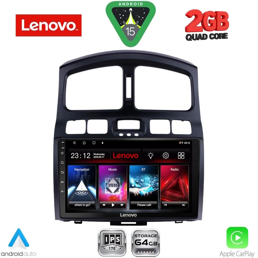 Φωτογραφία προϊόντος: LENOVO LVD 2236_CPA (9inc) MULTIMEDIA TABLET for HYUNDAI SANTA FE mod. 2003-2006