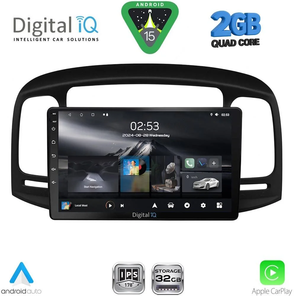 Φωτογραφία προϊόντος: DIGITAL IQ RSD 1249BL_CPA (9inc) MULTIMEDIA TABLET for HYUNDAI ACCENT mod. 2005-2012 (BLACK)