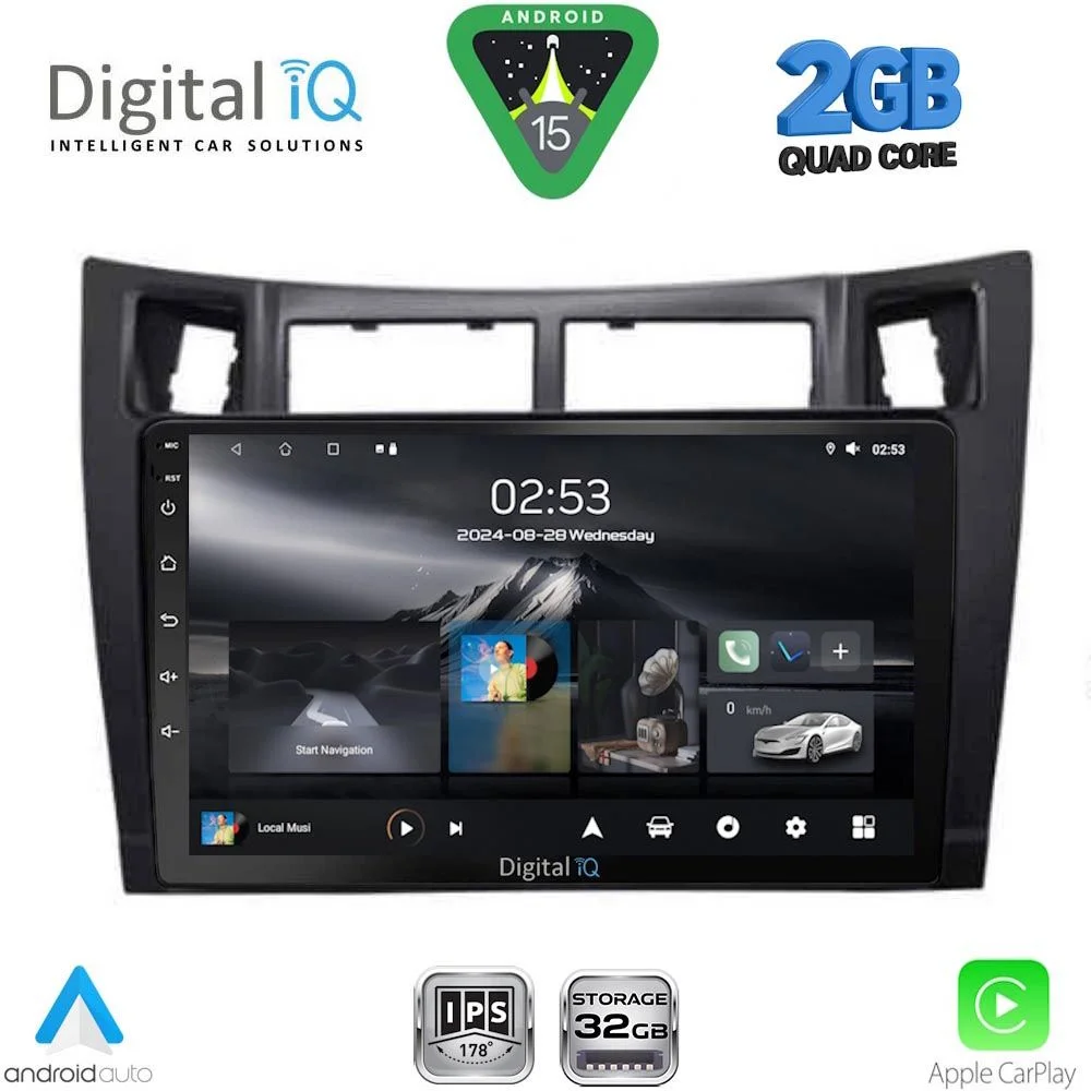 Φωτογραφία προϊόντος: DIGITAL IQ RSD 1736BL_CPA (9inc) MULTIMEDIA TABLET for TOYOTA YARIS mod. 2006-2011 (BLACK)