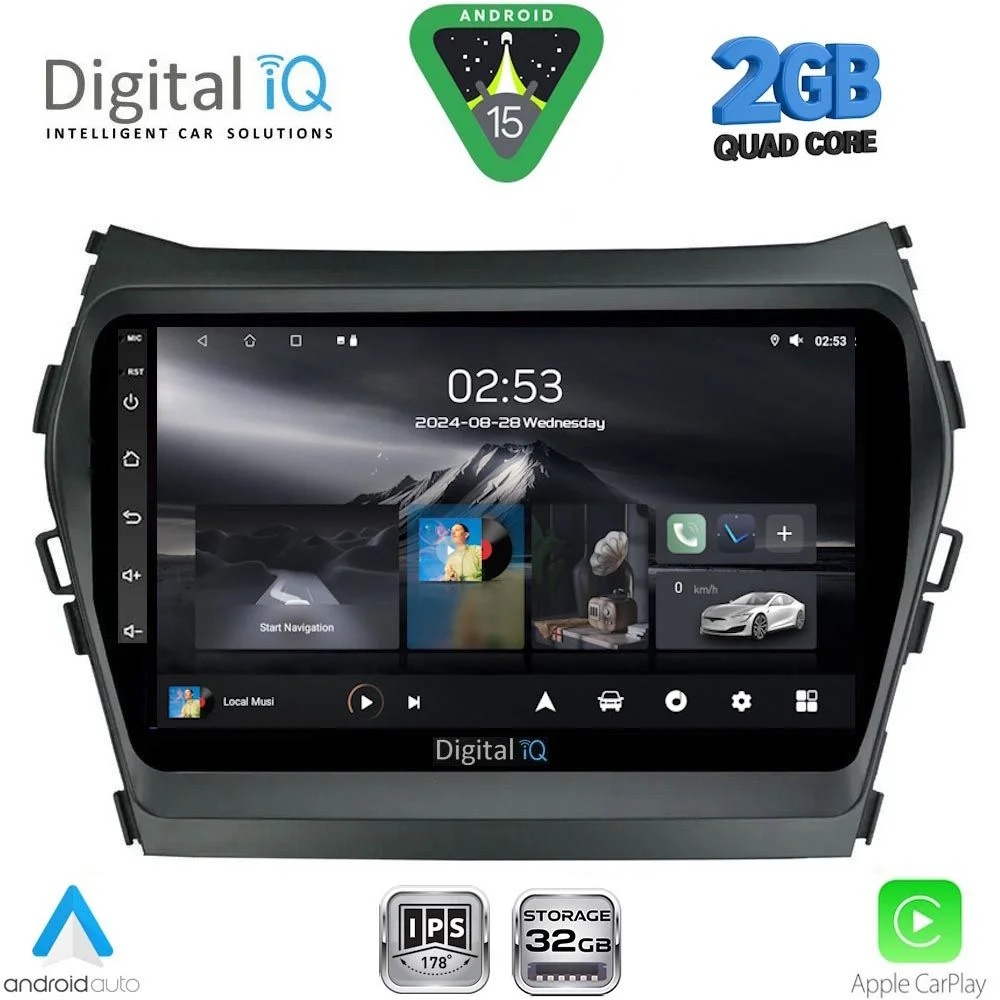 Φωτογραφία προϊόντος: DIGITAL IQ RSD 1238_CPA (9inc) MULTIMEDIA TABLET for HYUNDAI IX45 - SANTA FE mod. 2013-2017