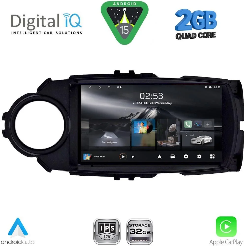 Φωτογραφία προϊόντος: DIGITAL IQ RSD 1737FL_CPA (9inc) MULTIMEDIA TABLET for TOYOTA YARIS mod. 2015-2020