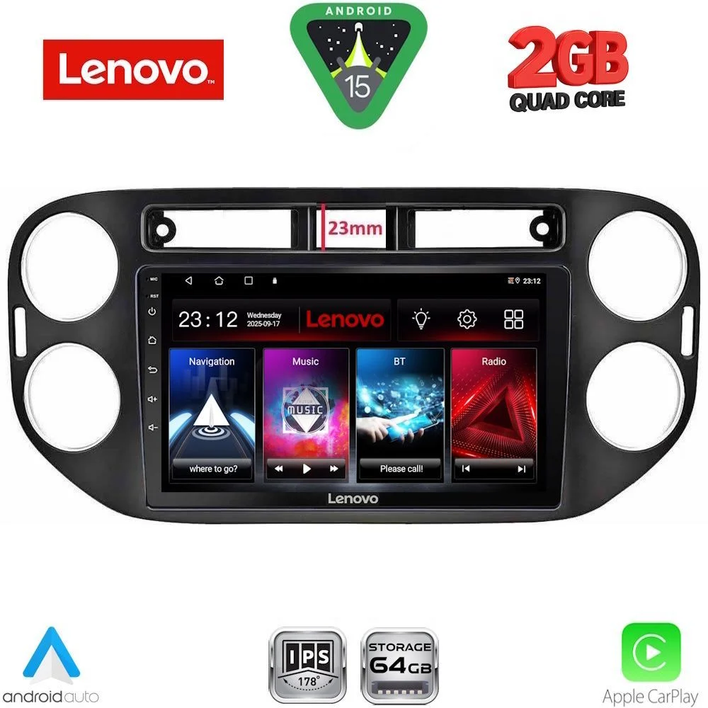 Φωτογραφία προϊόντος: LENOVO LVD 2760BL_CPA (9inc) MULTIMEDIA TABLET for VW TIGUAN mod. 2011-2016 (BLACK)