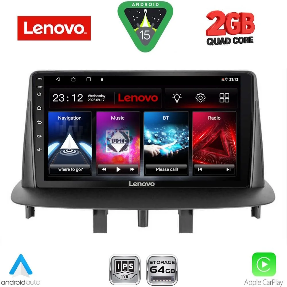 Φωτογραφία προϊόντος: LENOVO LVD 2556_CPA (9inc) MULTIMEDIA TABLET for RENAULT MEGANE 3 mod. 2009-2016