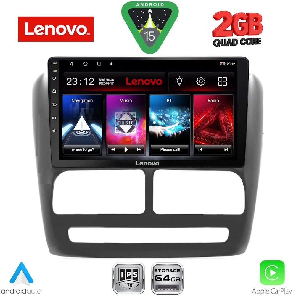 Φωτογραφία προϊόντος: LENOVO LVD 2137_CPA (9inc) MULTIMEDIA TABLET for FIAT DOBLO mod. 2010-2015