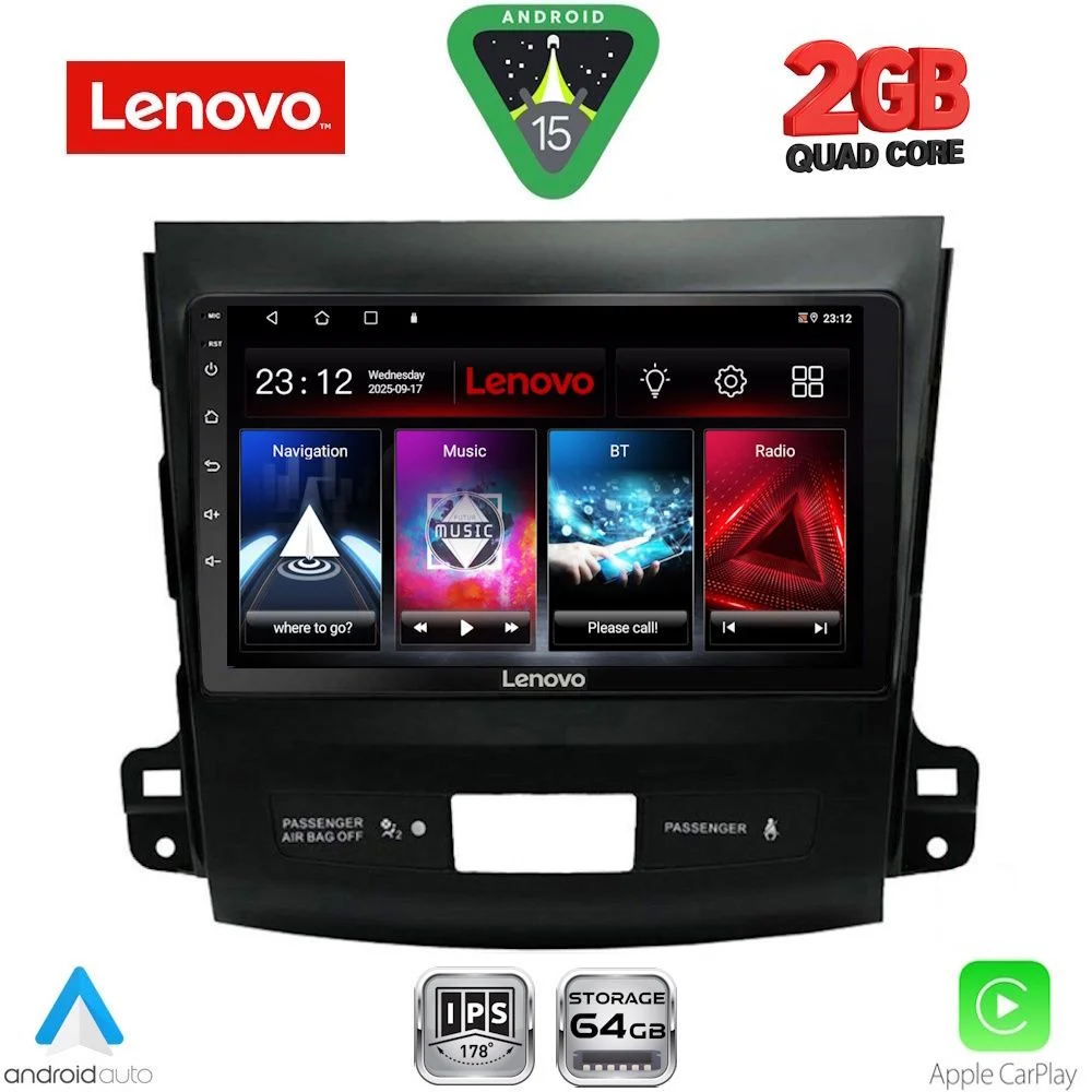 Φωτογραφία προϊόντος: LENOVO LVD 2442_CPA (9inc) MULTIMEDIA TABLET for CITROEN C-CROSSER | MITSUBISHI OUTLANDER | PEUGEOT 4007 mod. 2006-2012