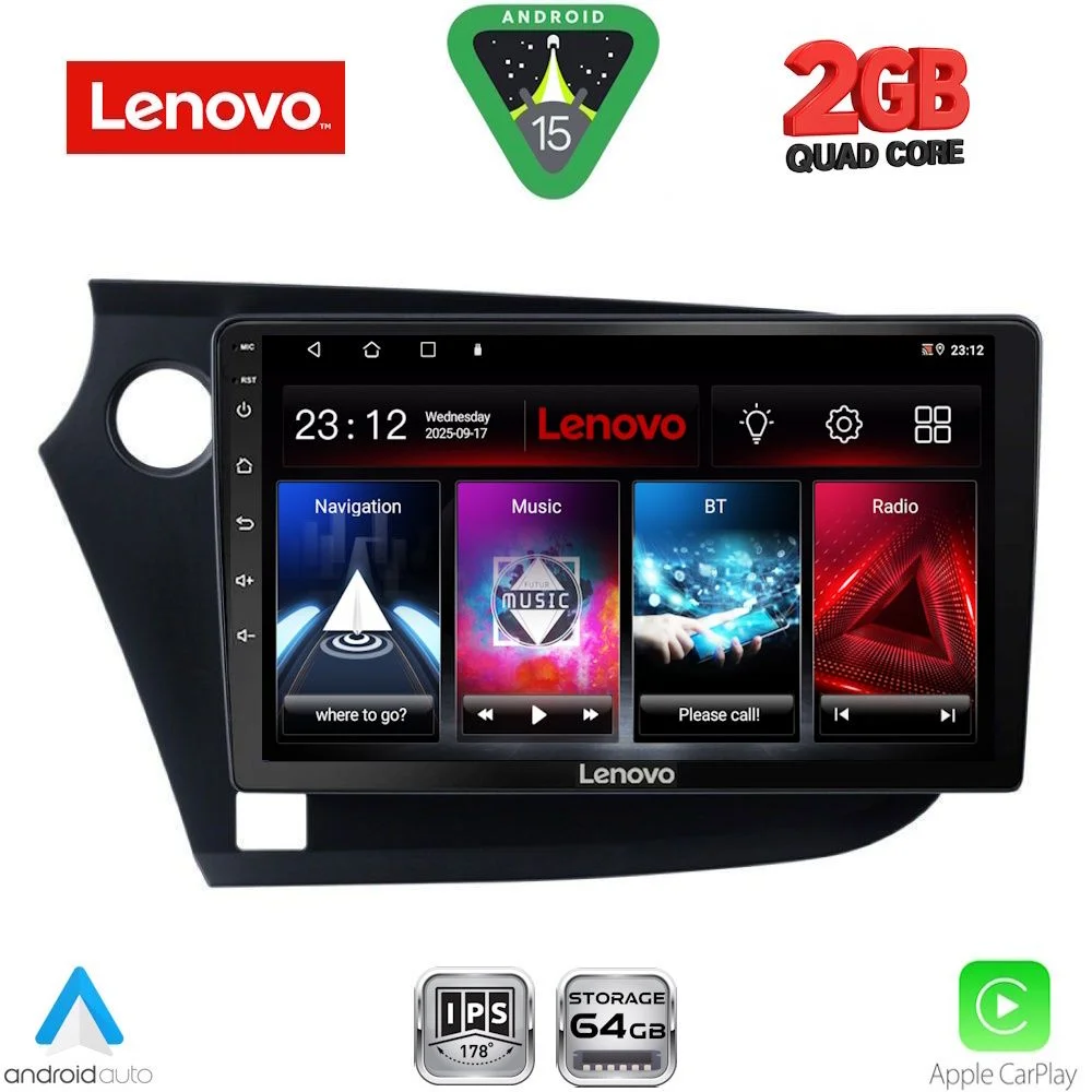 Φωτογραφία προϊόντος: LENOVO LVD 2205_CPA (9inc) MULTIMEDIA TABLET for HONDA INSIGHT mod. 2009-2014