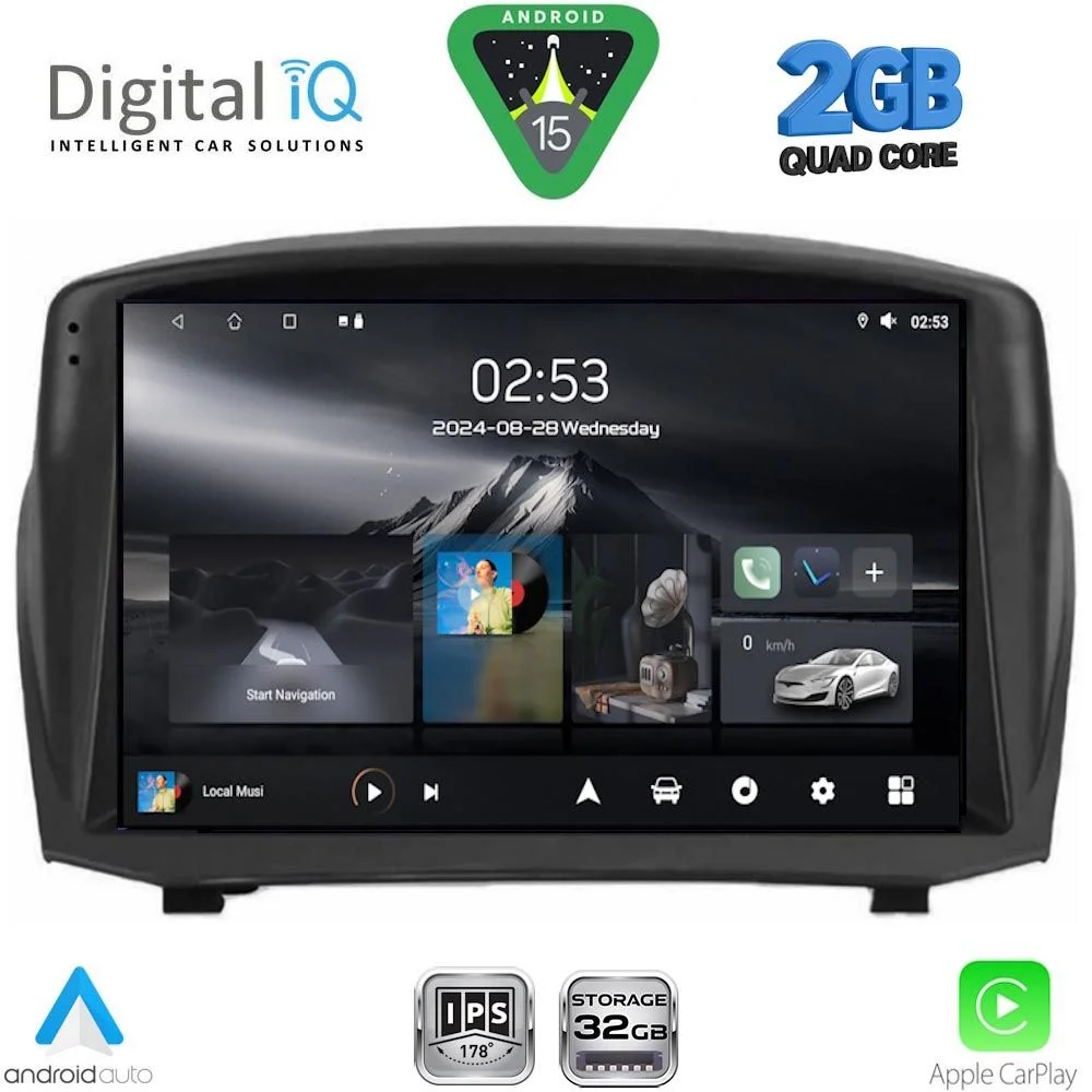 Φωτογραφία προϊόντος: DIGITAL IQ RSD 1154B_CPA (9inc) MULTIMEDIA TABLET for FORD FIESTA mod. 2008-2017
