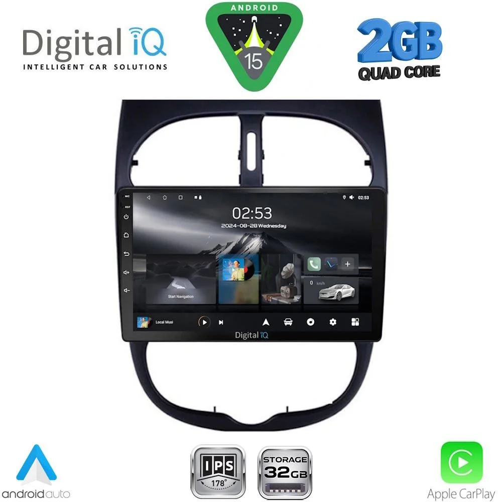 Φωτογραφία προϊόντος: DIGITAL IQ RSD 1506_CPA (9inc) MULTIMEDIA TABLET for PEUGEOT 206 mod. 1998-2006