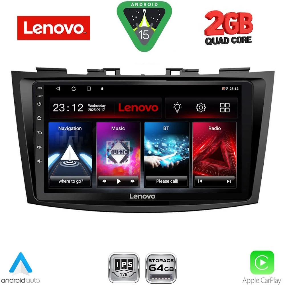 Φωτογραφία προϊόντος: LENOVO LVD 2685_CPA (9inc) MULTIMEDIA TABLET for SUZUKI SWIFT mod. 2011-2016