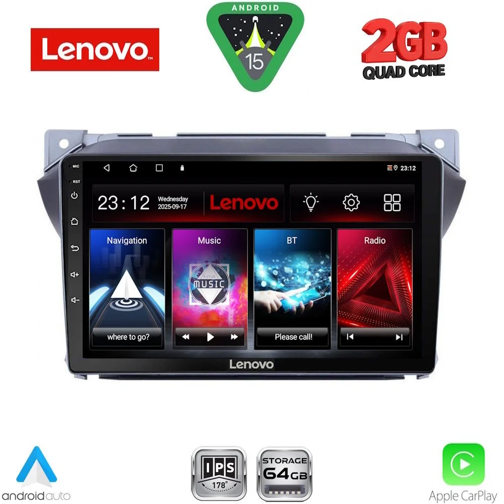 Φωτογραφία προϊόντος: LENOVO LVD 2670_CPA (9inc) MULTIMEDIA TABLET for SUZUKI ALTO - NISSAN PIXO mod. 2009-2014