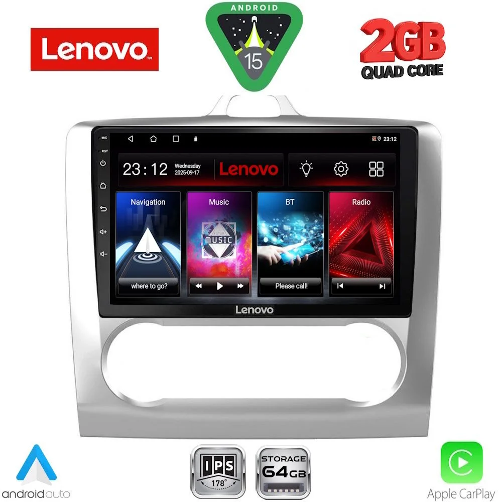 Φωτογραφία προϊόντος: LENOVO LVD 2156SL_CPA CLIMA (9inc) MULTIMEDIA TABLET for FORD FOCUS mod. 2005-2012 (SILVER)