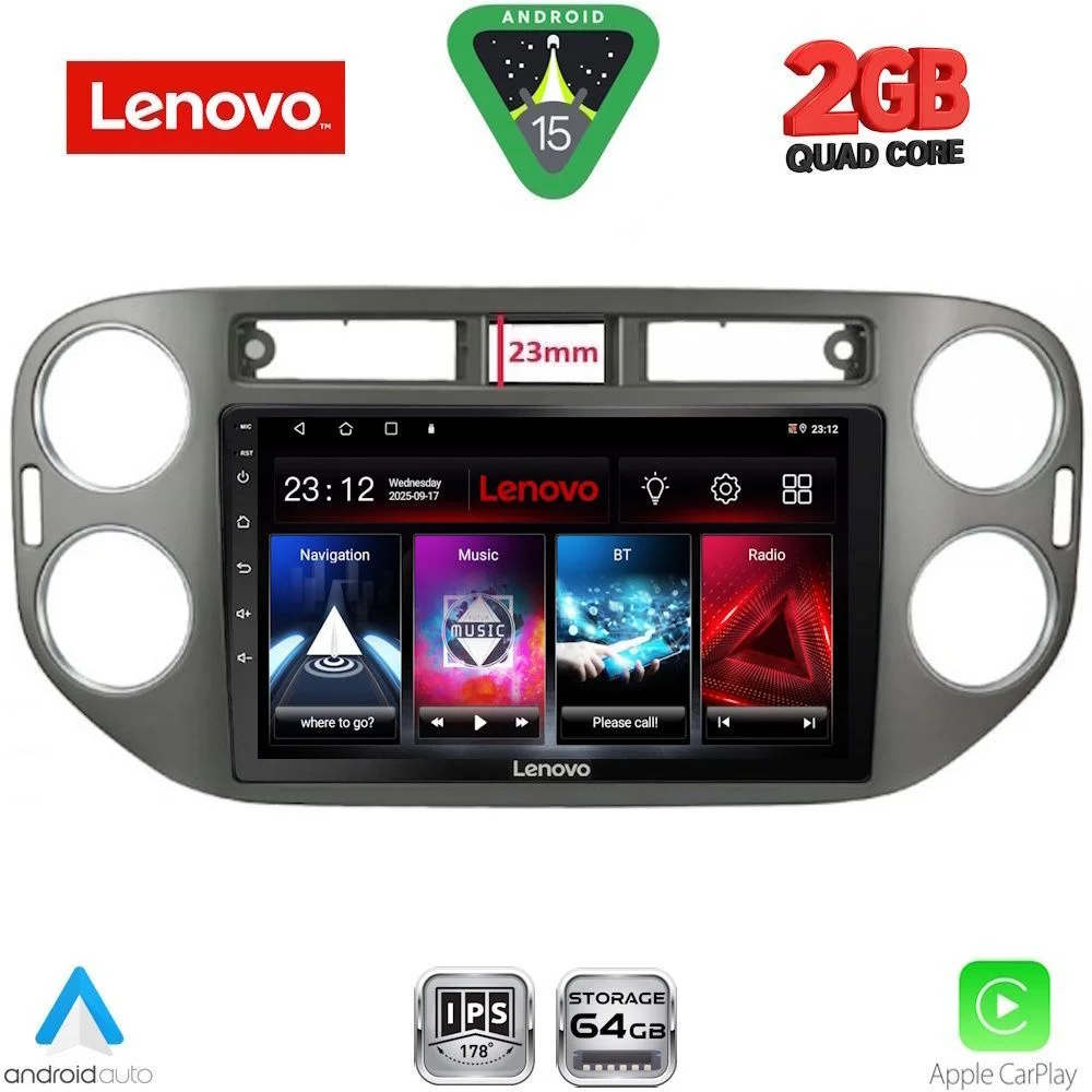 Φωτογραφία προϊόντος: LENOVO LVD 2760GR_CPA (9inc) MULTIMEDIA TABLET for VW TIGUAN mod. 2011-2016 (GREY)