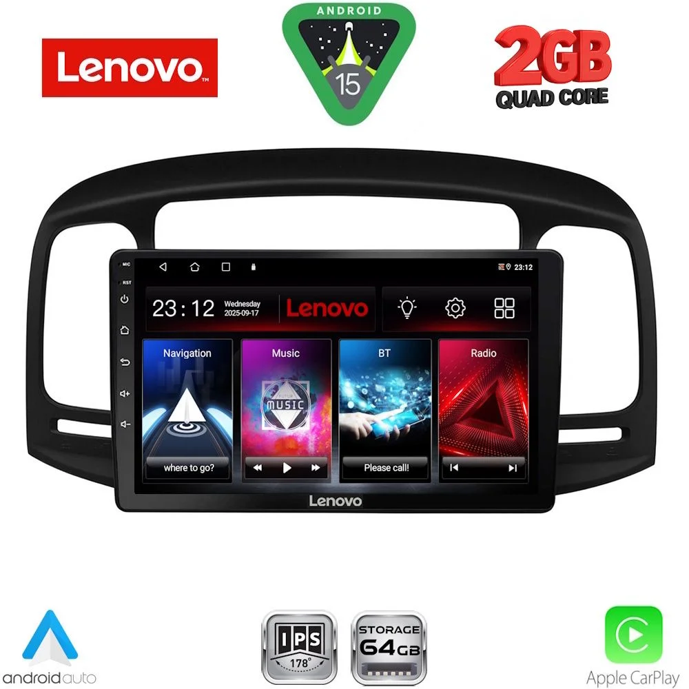 Φωτογραφία προϊόντος: LENOVO LVD 2249BL_CPA (9inc) MULTIMEDIA TABLET for HYUNDAI ACCENT mod. 2005-2012 (BLACK)