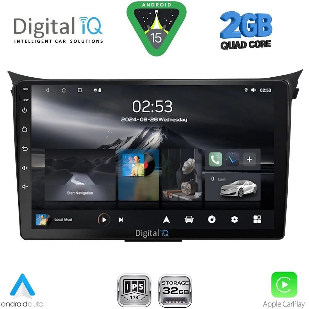 Φωτογραφία προϊόντος: DIGITAL IQ RSD 1232_CPA (9inc) MULTIMEDIA TABLET for HYUNDAI i30 mod. 2012-2017