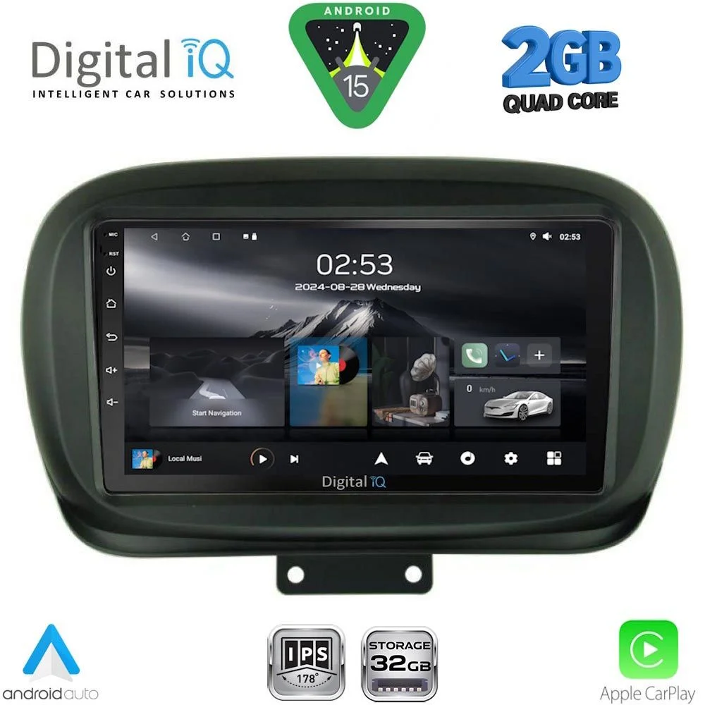 Φωτογραφία προϊόντος: DIGITAL IQ RSD 1134_CPA (9inc) MULTIMEDIA TABLET for FIAT 500Χ mod. 2014-2024