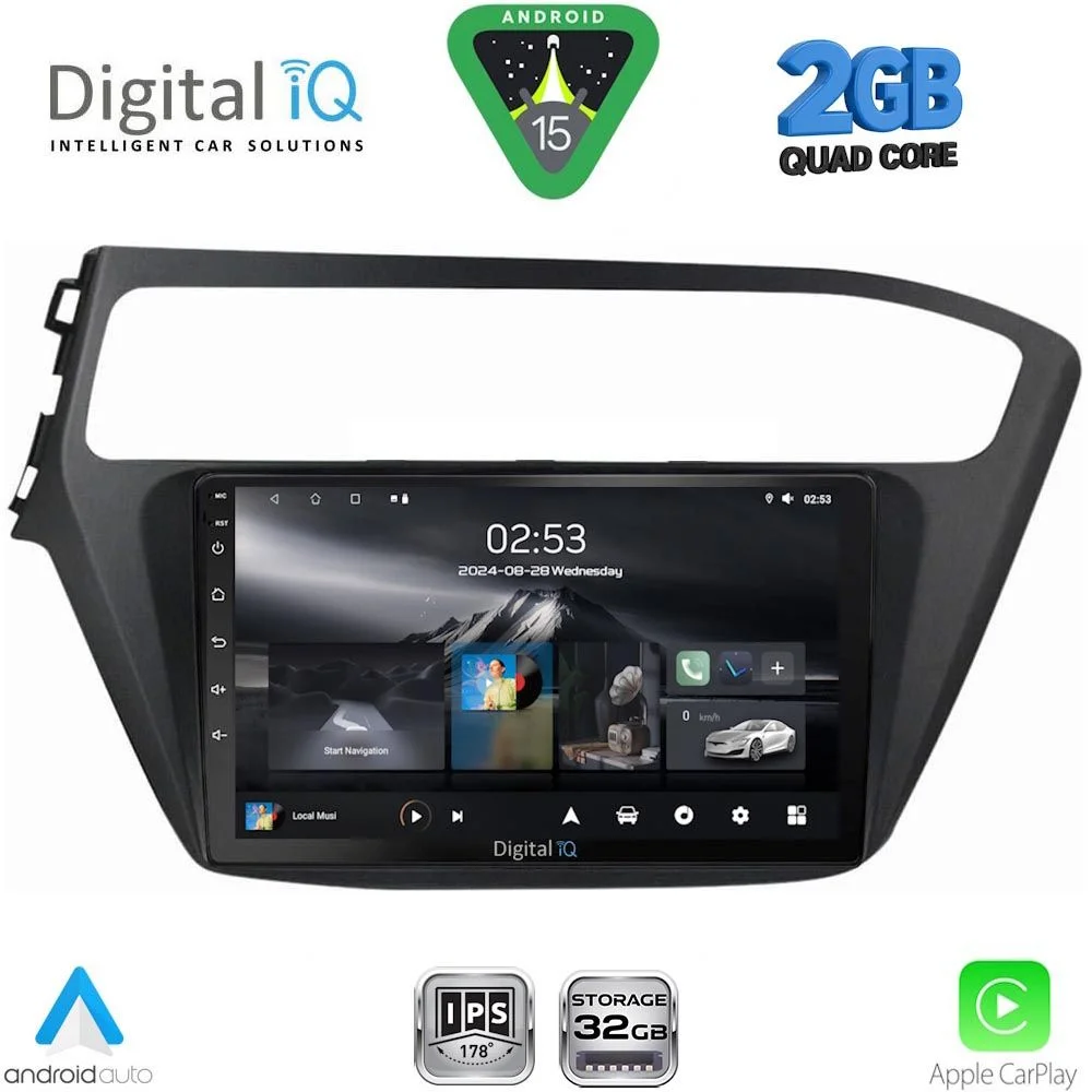 Φωτογραφία προϊόντος: DIGITAL IQ RSD 1230_CPA (9inc) MULTIMEDIA TABLET for HYUNDAI i20 mod. 2018-2021