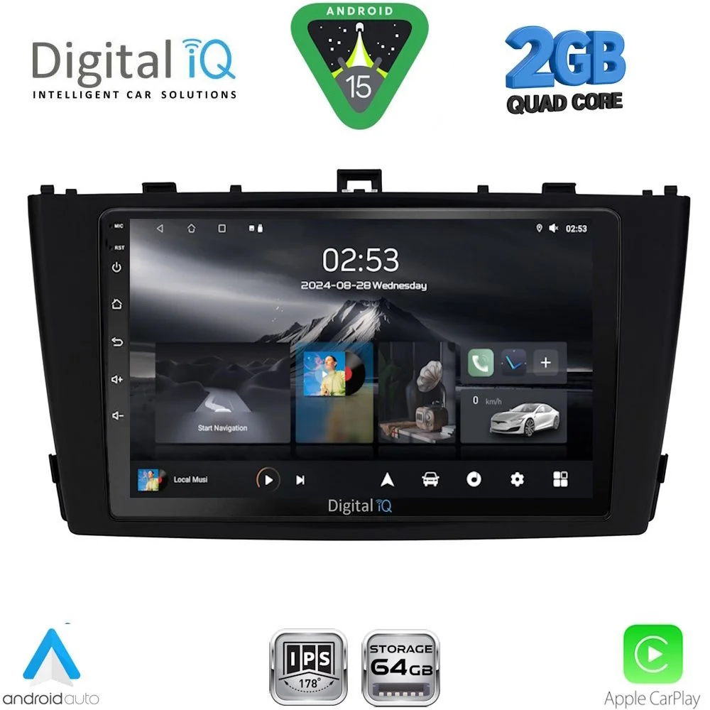Φωτογραφία προϊόντος: DIGITAL IQ RSD 1705BL_CPA (9inc) MULTIMEDIA TABLET for TOYOTA AVENSIS (T27) mod. 2009-2015 (BLACK)